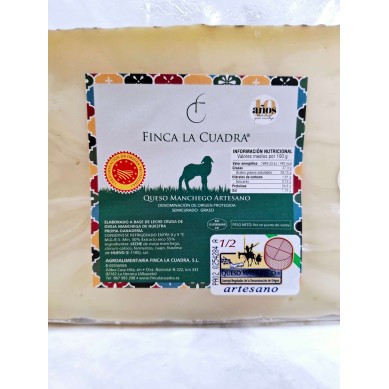 Queso Manchego Semicurado D.O.P. Finca La Cuadra Gourmet | Comprar Queso Manchego Semicurado D.O.P. Finca La Cuadra