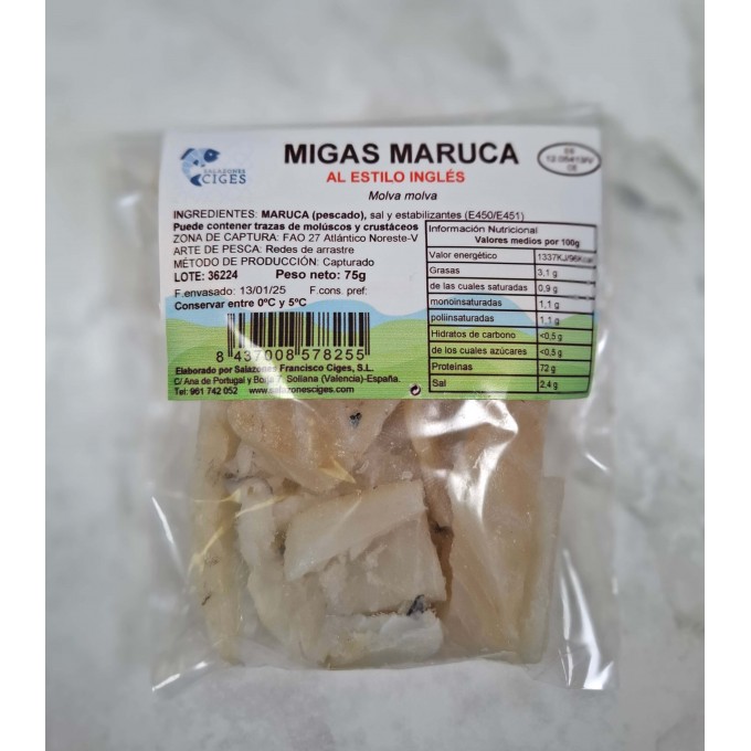 Migas Bacalao Maruca Online | Precio Migas Bacalao Maruca